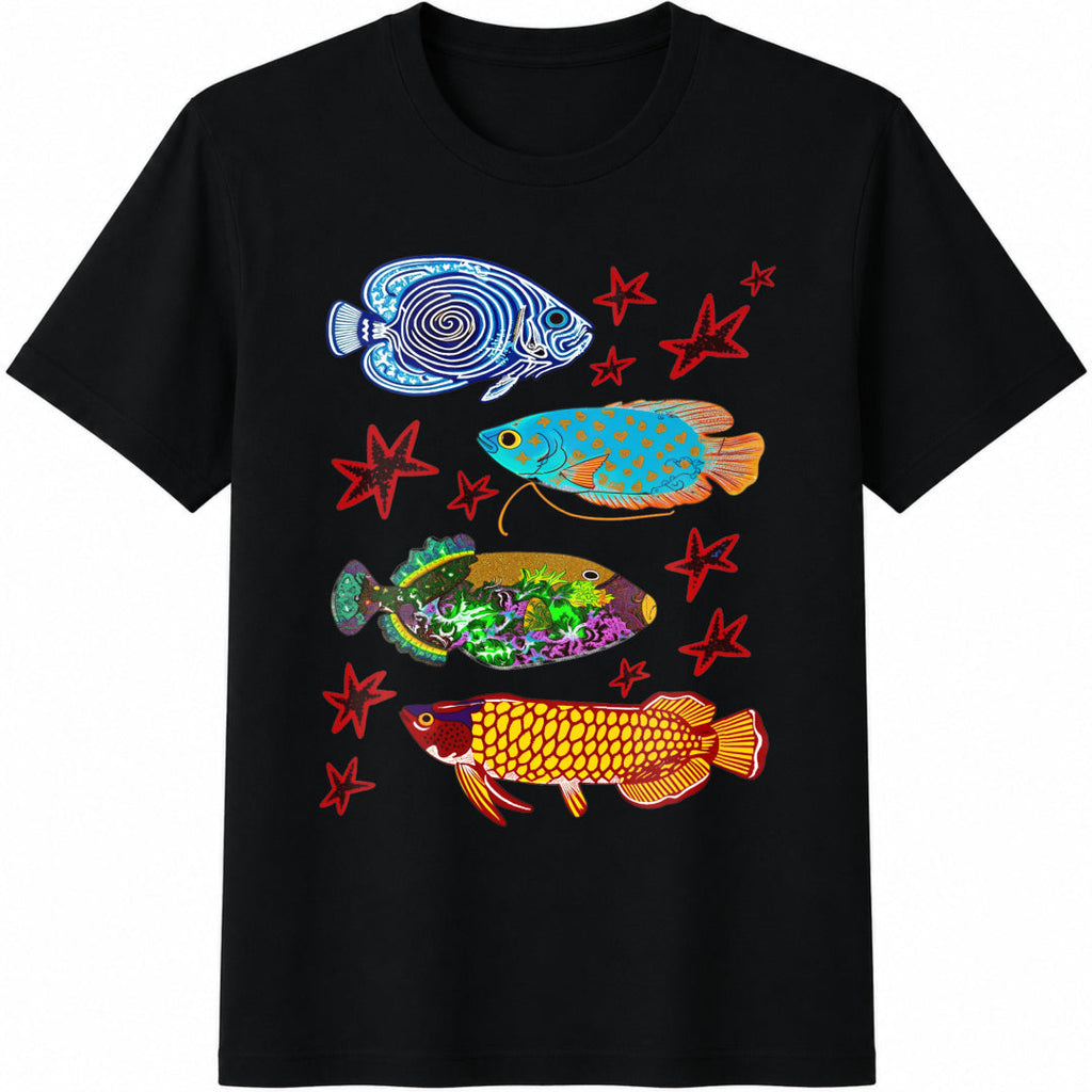 Colorful Tropical Fish Cotton T-Shirt product image 1