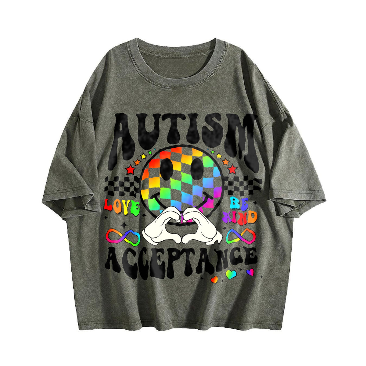 Autism Acceptance Vintage Washed T-Shirt product image 4