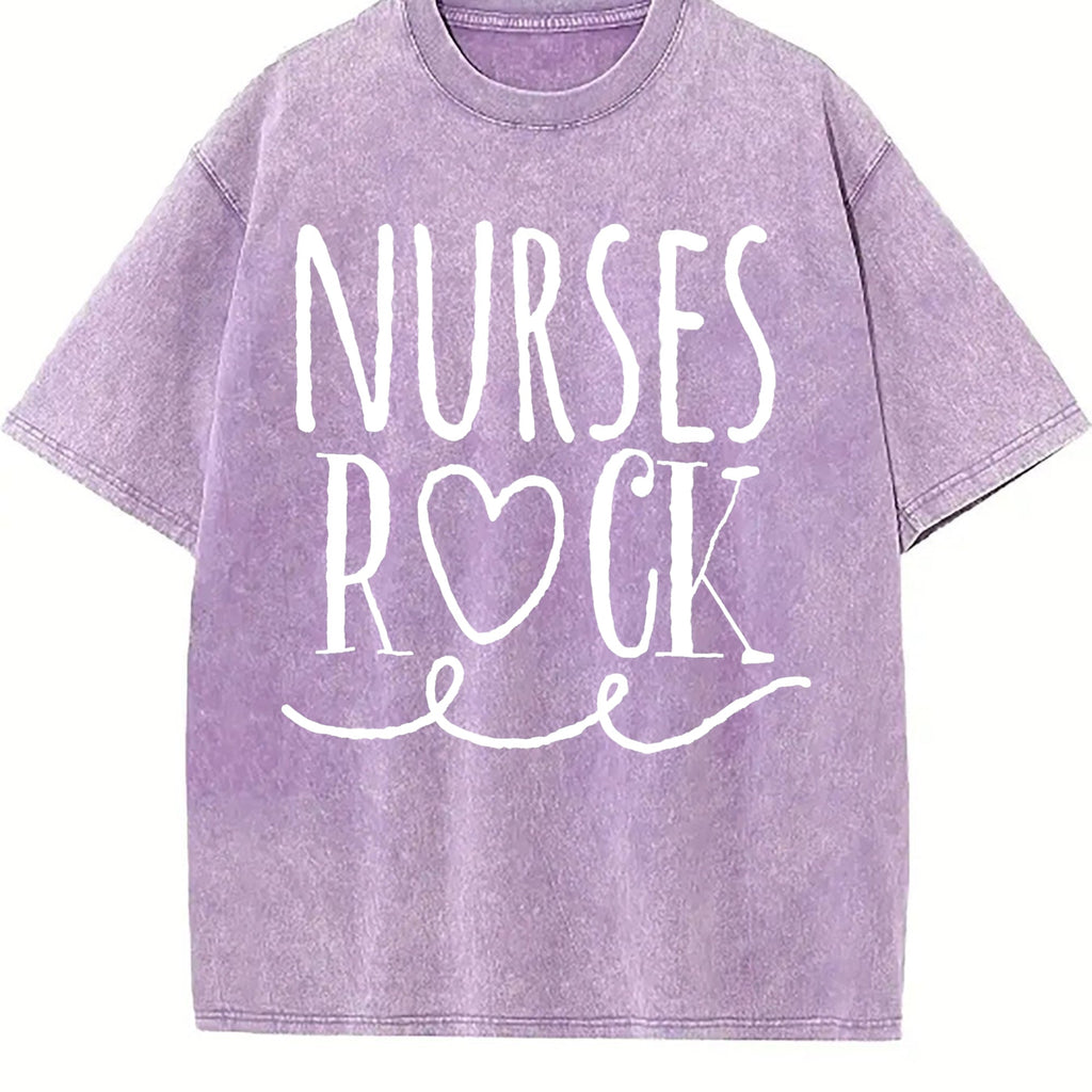 Nurses Rock Nursing School Graduation Vintage Washed T-Shirt product image 6