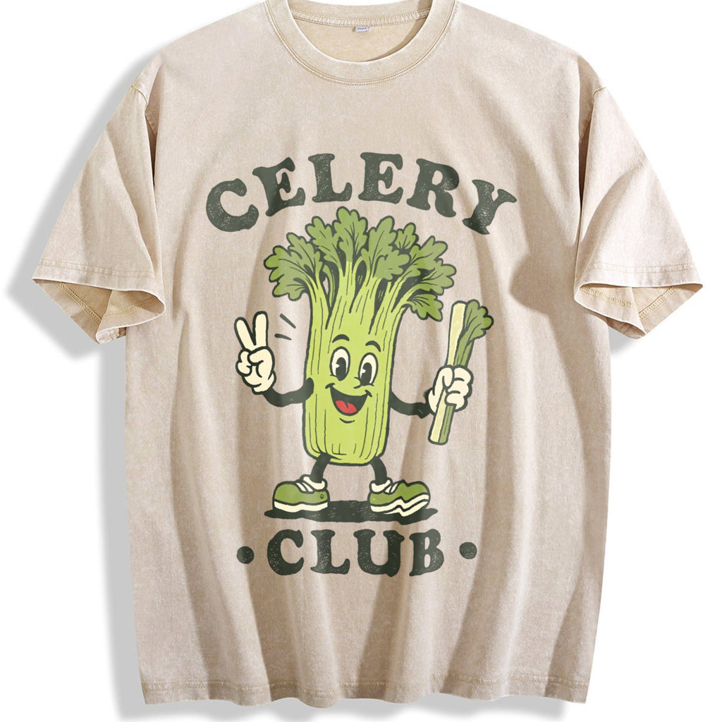 Celery Club Funny Veggie Lover Cartoon Vintage Washed product image 1