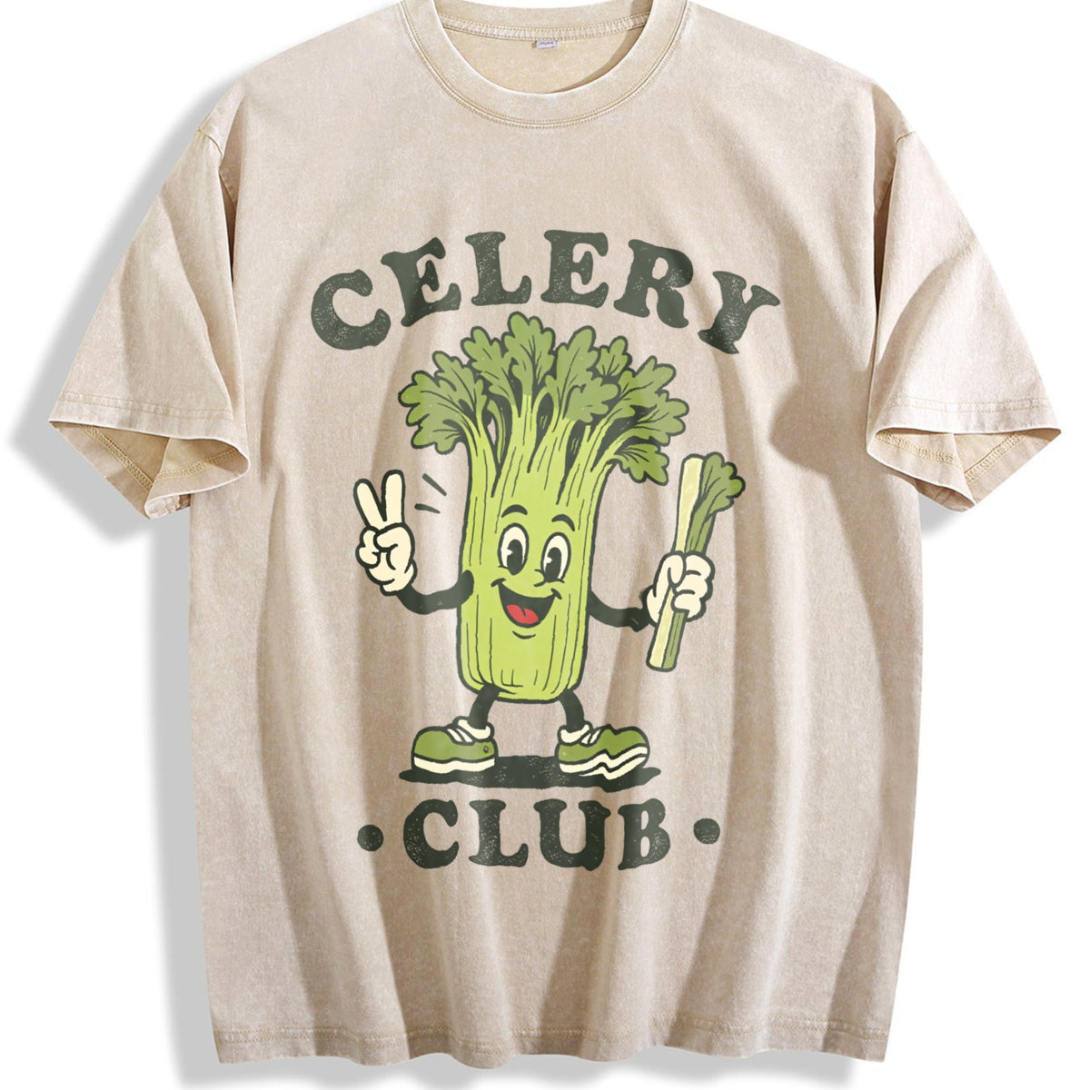 Celery Club Funny Veggie Lover Cartoon Vintage Washed product image 1