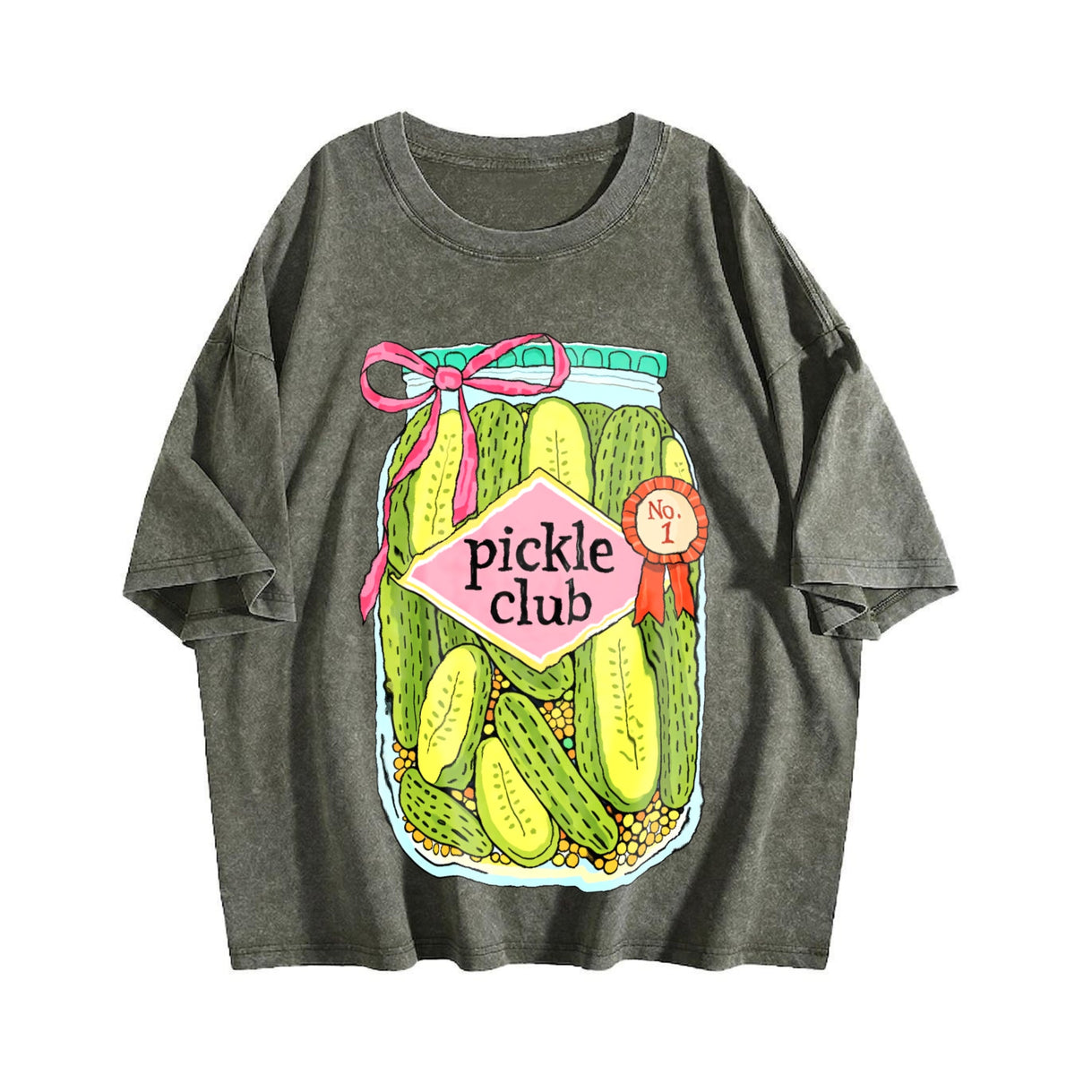 Pickle Club Funny Lover Foodie Vintage Washed T-Shirt product image 4