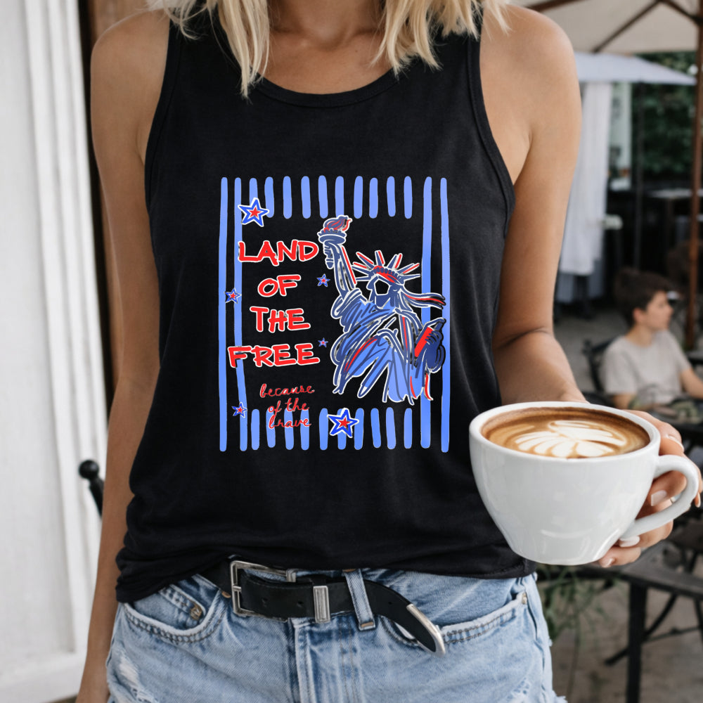 Land Of The Free Because Of The Brave Women's Tank Top
