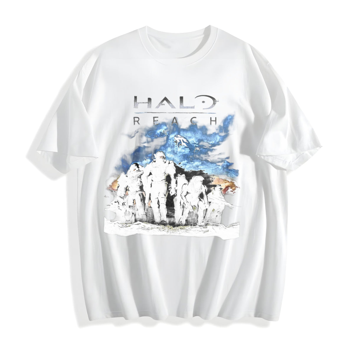 Y2K Black Halo Reach Gaming Promo Cotton T-Shirt product image 2