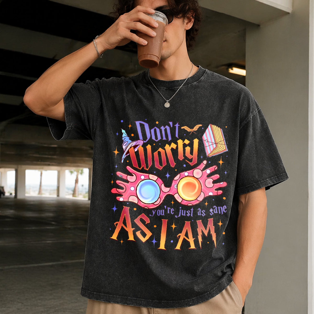 Magical Glasses Wizard Movie Vintage Washed T-Shirt product image 9