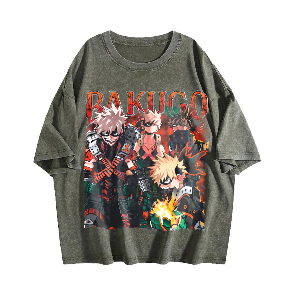 Bakugo Katsuki Vintage Washed T-Shirt product image 4
