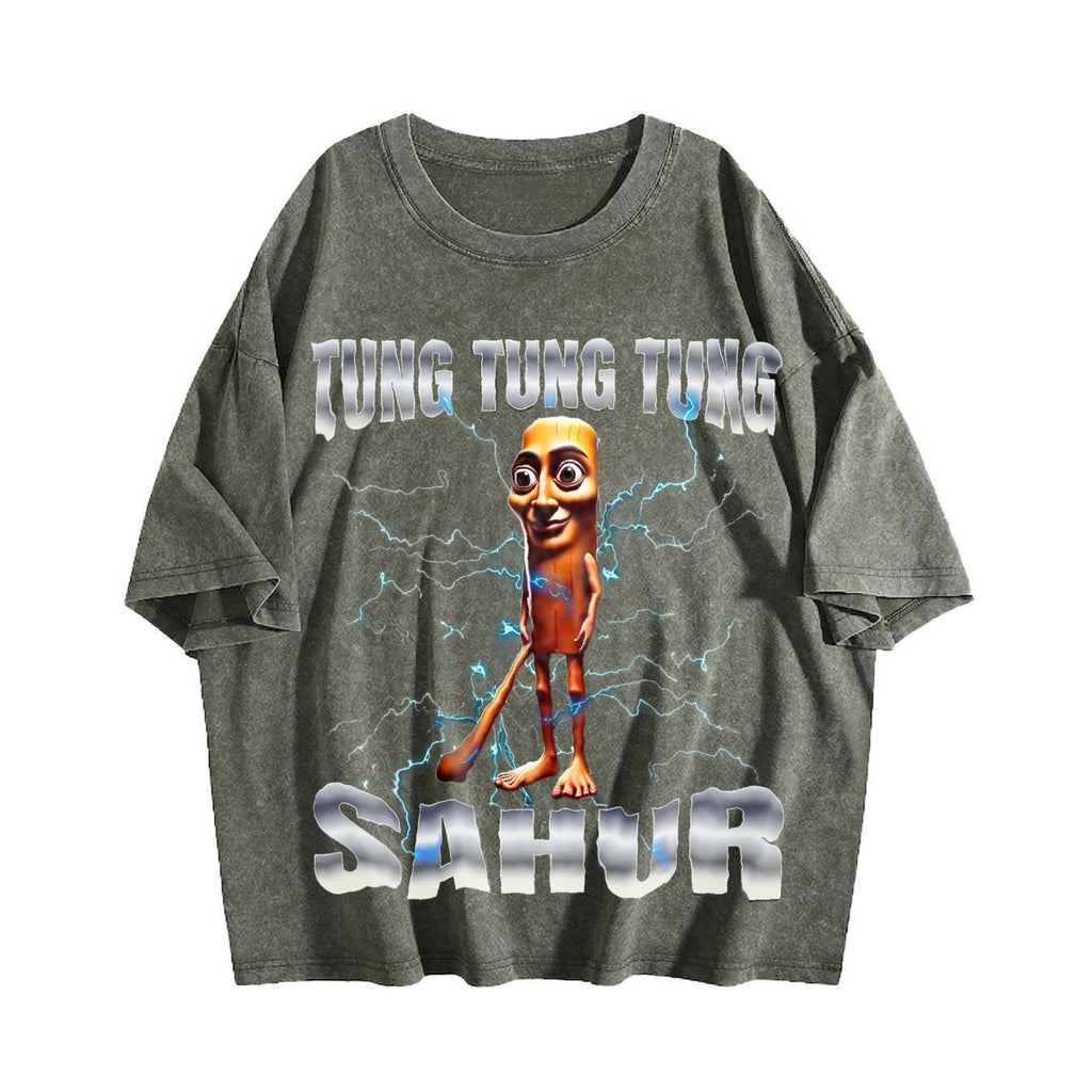 100 Tung Sahur Vintage Washed T-Shirt product image 4