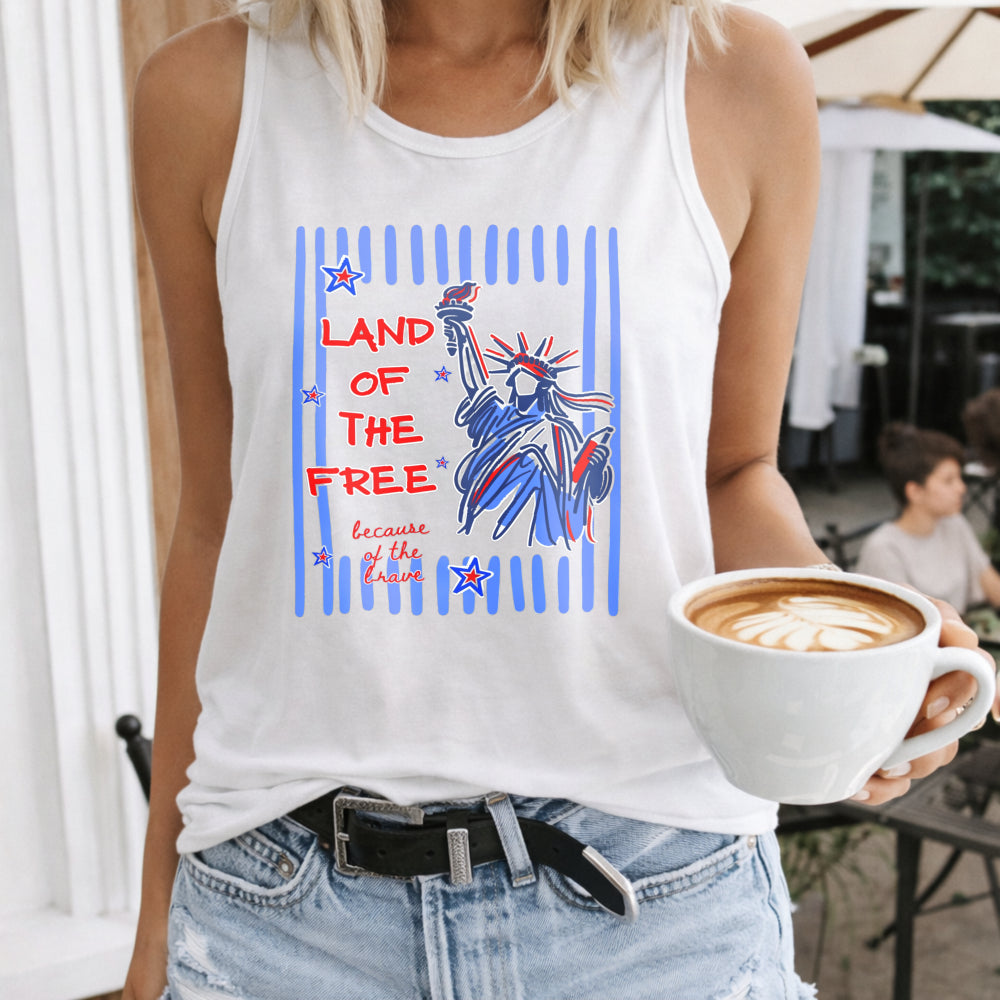Land Of The Free Because Of The Brave Women's Tank Top