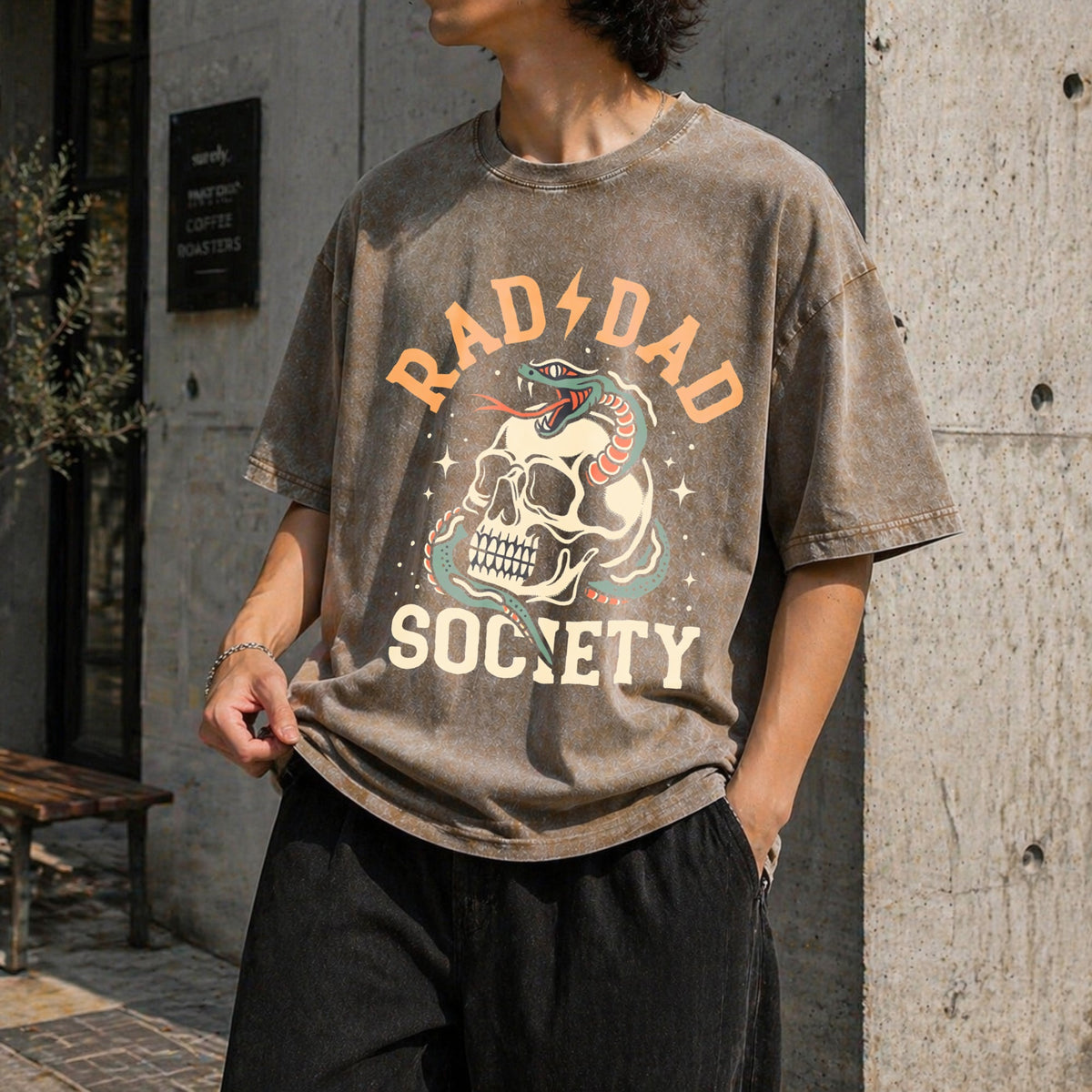 Rad Dad Society Vintage Washed T-Shirt product image 3