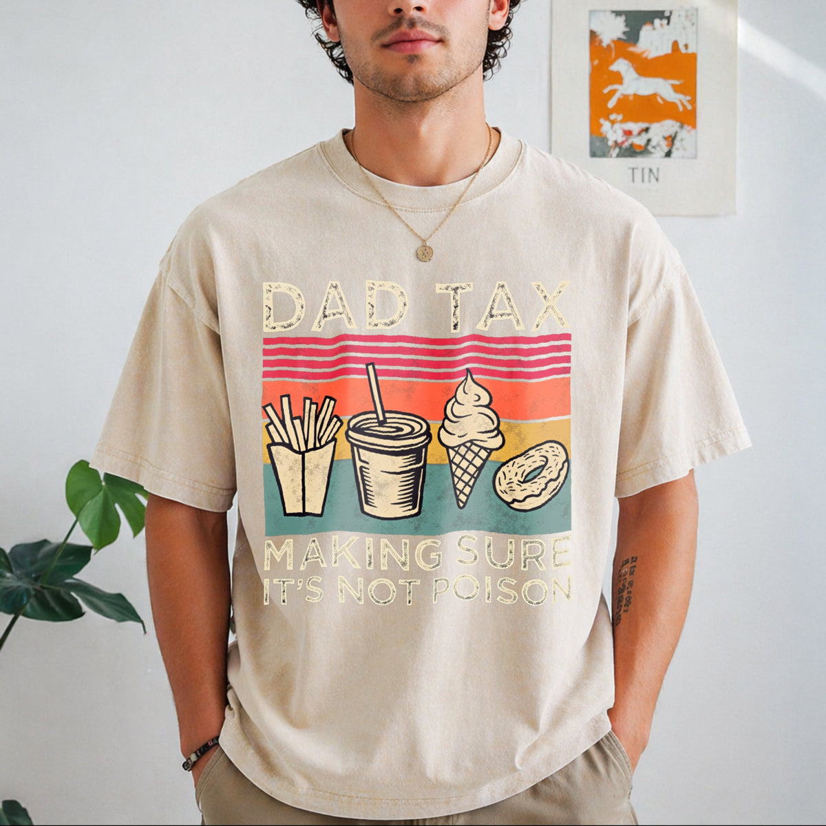 Dad Tax Vintage Washed T-Shirt product image 1