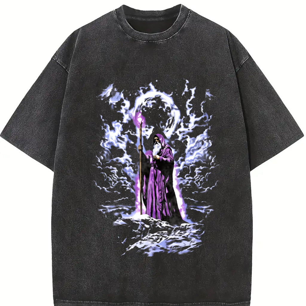 Wizard Dark Fantasy Vintage Washed T-Shirt product image 2