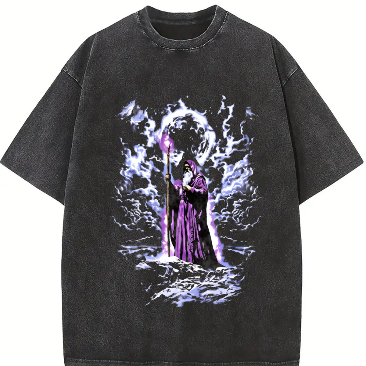 Wizard Dark Fantasy Vintage Washed T-Shirt product image 2