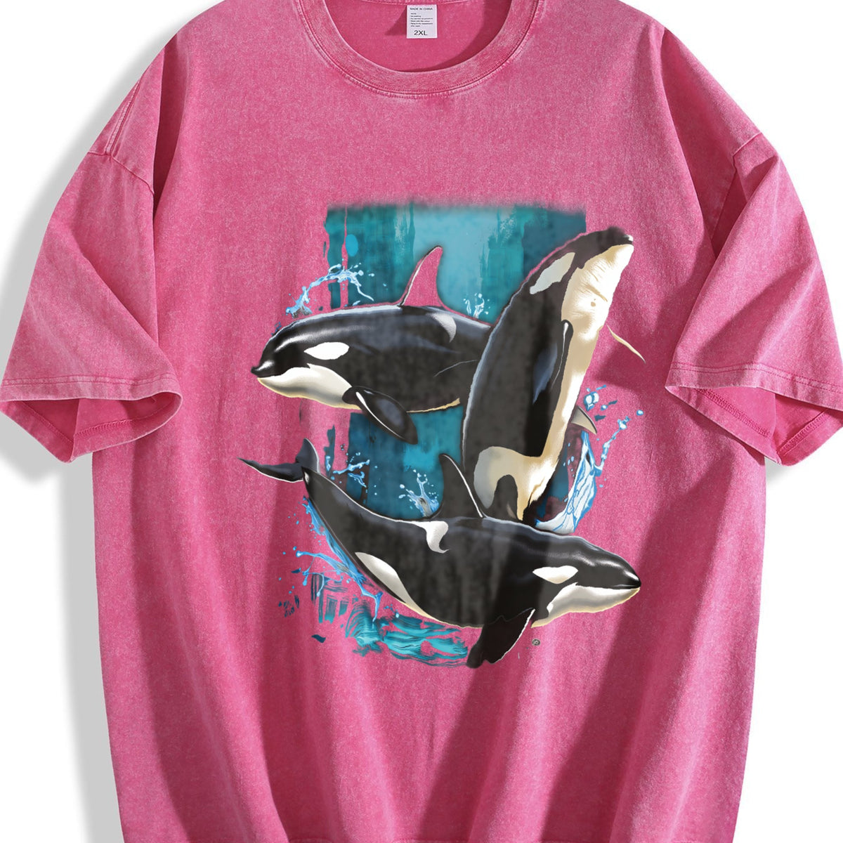Orca Whale Vintage Washed T-Shirt product image 7