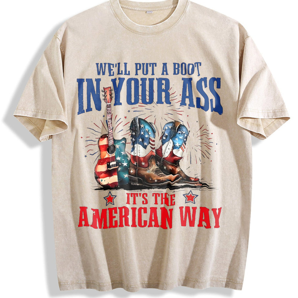 It's The American Way Cowboy Boot Guitar Vintage Washed product image 1