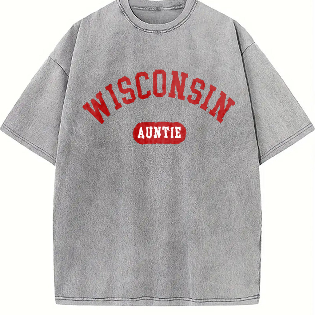 Wisconsin Auntie Vintage Washed T-Shirt product image 5