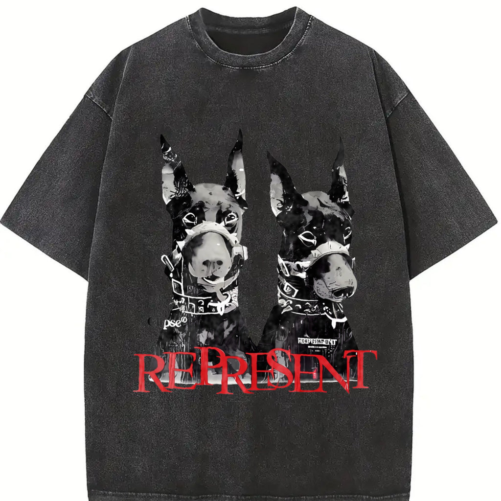 Doberman Represent Vintage Washed T-Shirt product image 2