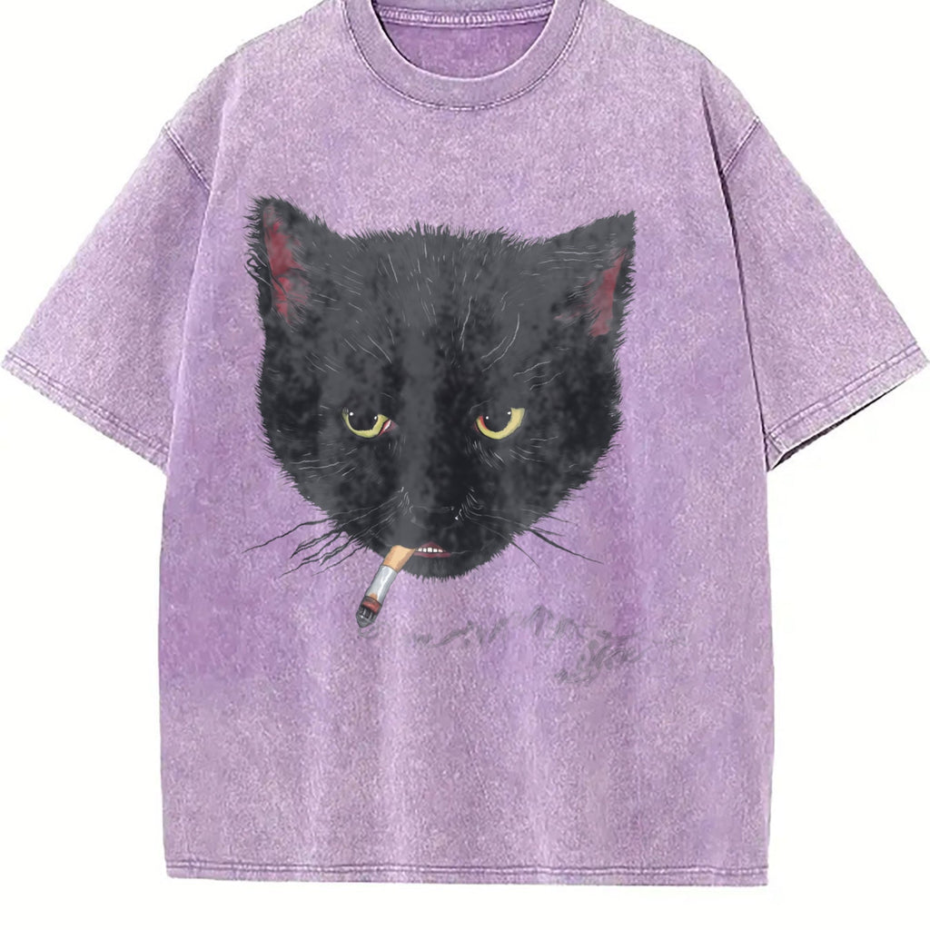 Y2K Smocking Cat Vintage Washed T-Shirt product image 6