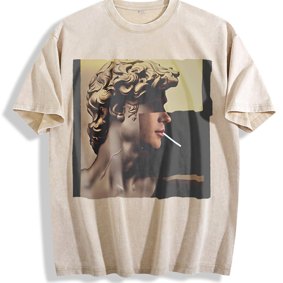 Classical Statue Portrait Collage Vintage Washed T-Shirt product image 1