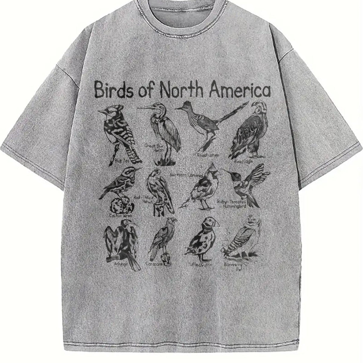 Birds Of North America Vintage Washed T-Shirt product image 5
