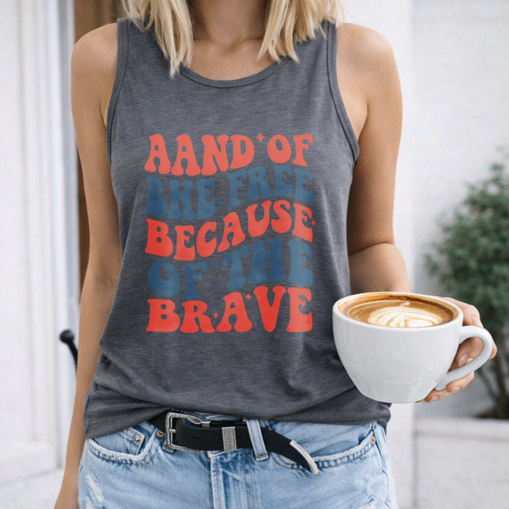 Land Of The Free Because Of The Brave Women's Tank Top