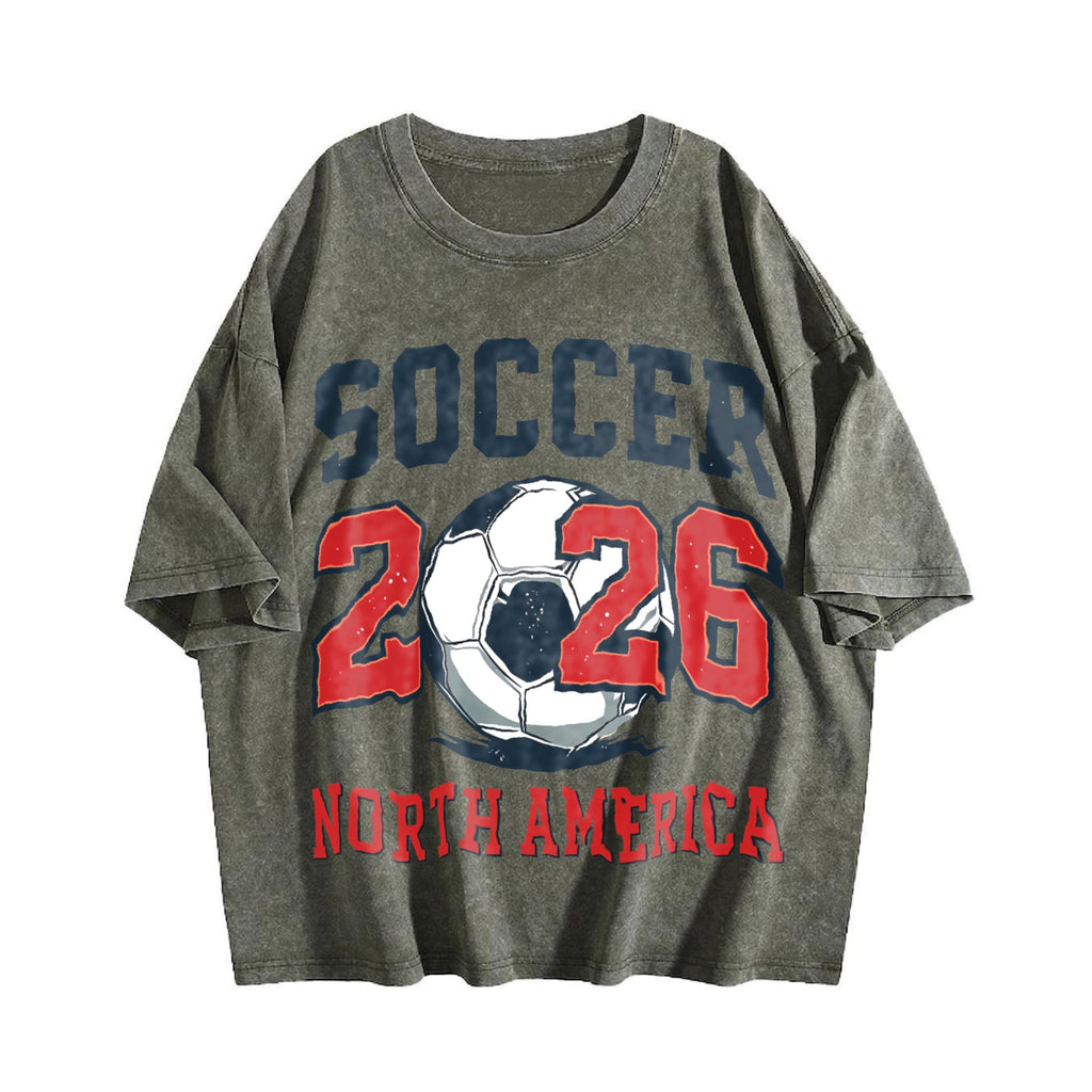 Global Soccer Fan Vintage Washed T-Shirt product image 4