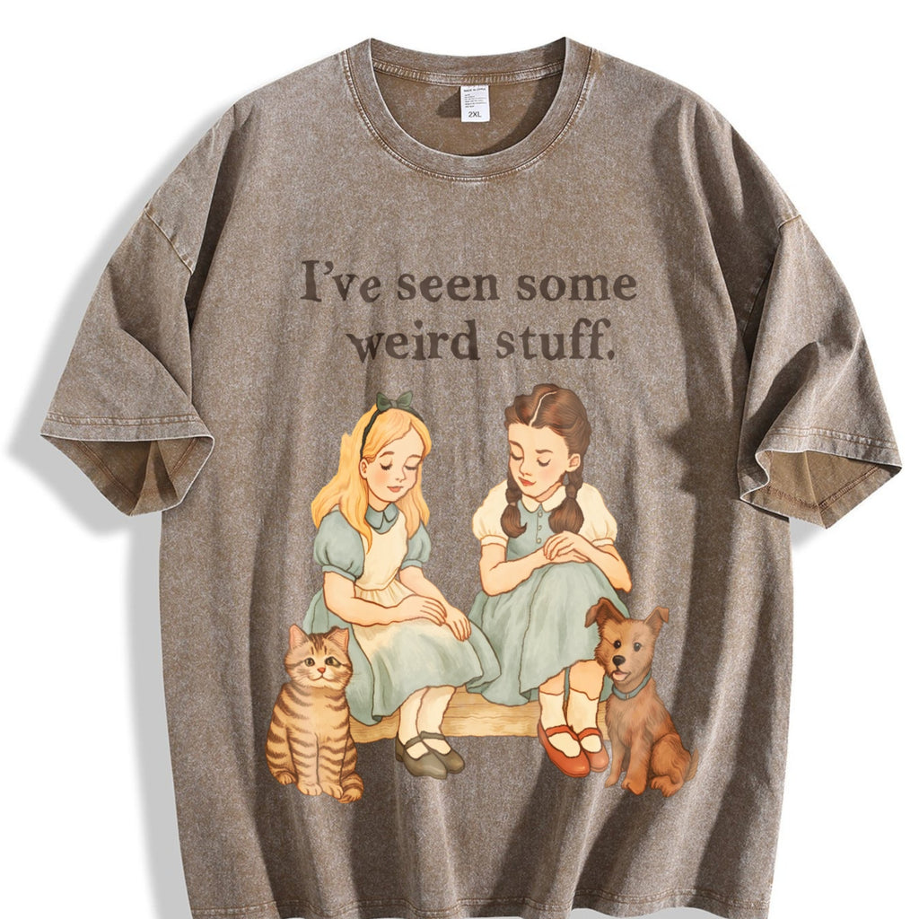 Weird Stuff Quote Vintage Washed T-Shirt product image 3