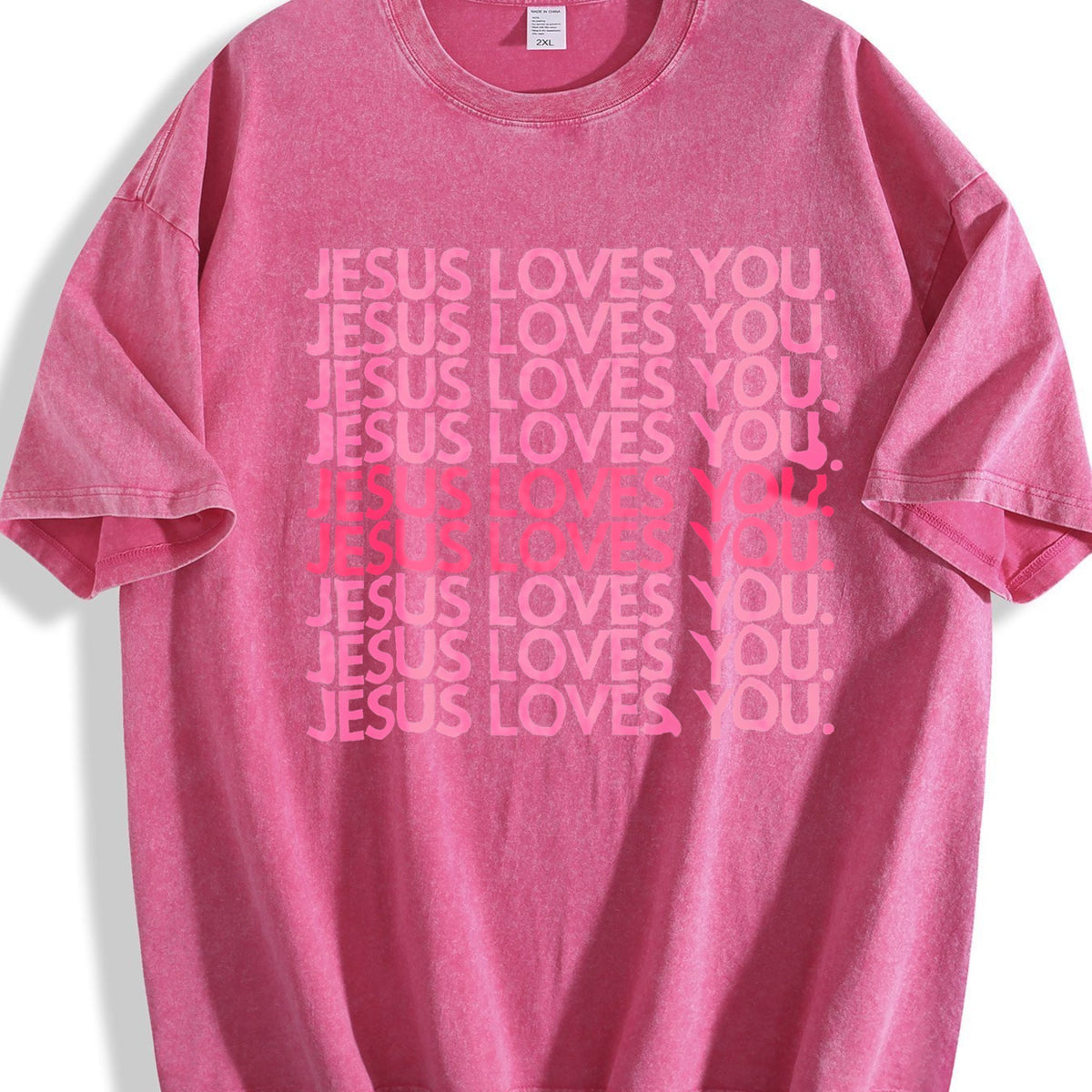 Jesus Loves You Pink Christian Faith Religious Quote product image 7
