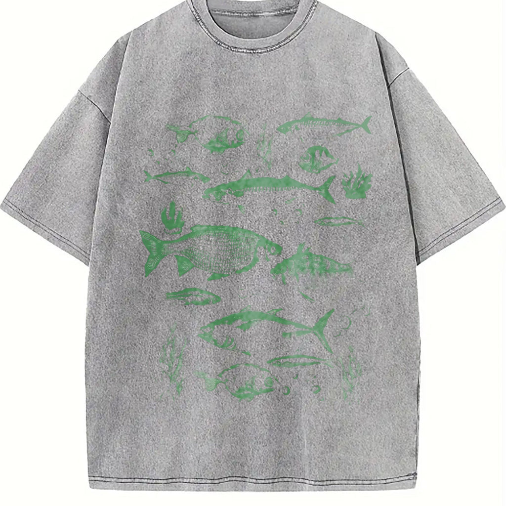 Fish Tattoo Vintage Washed T-Shirt product image 5