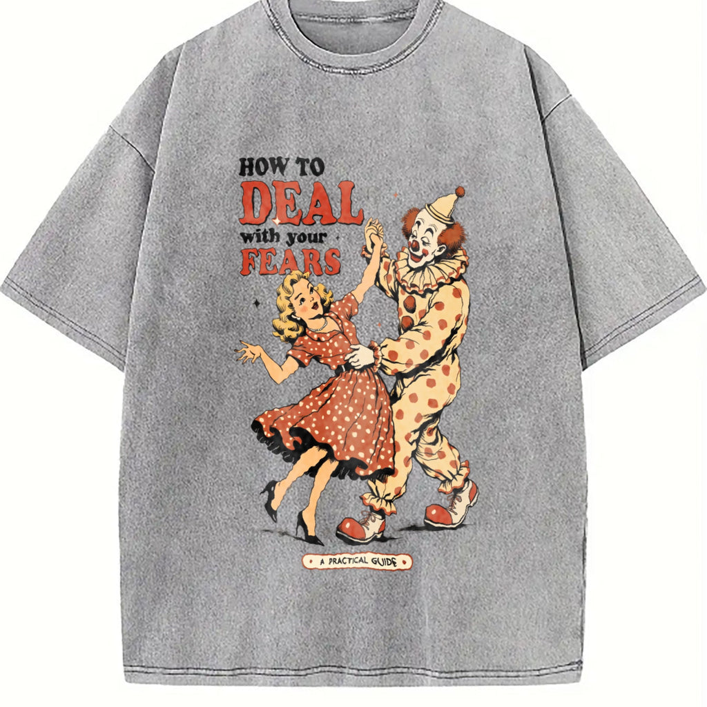 Clown Horror Vintage Washed T-Shirt product image 5