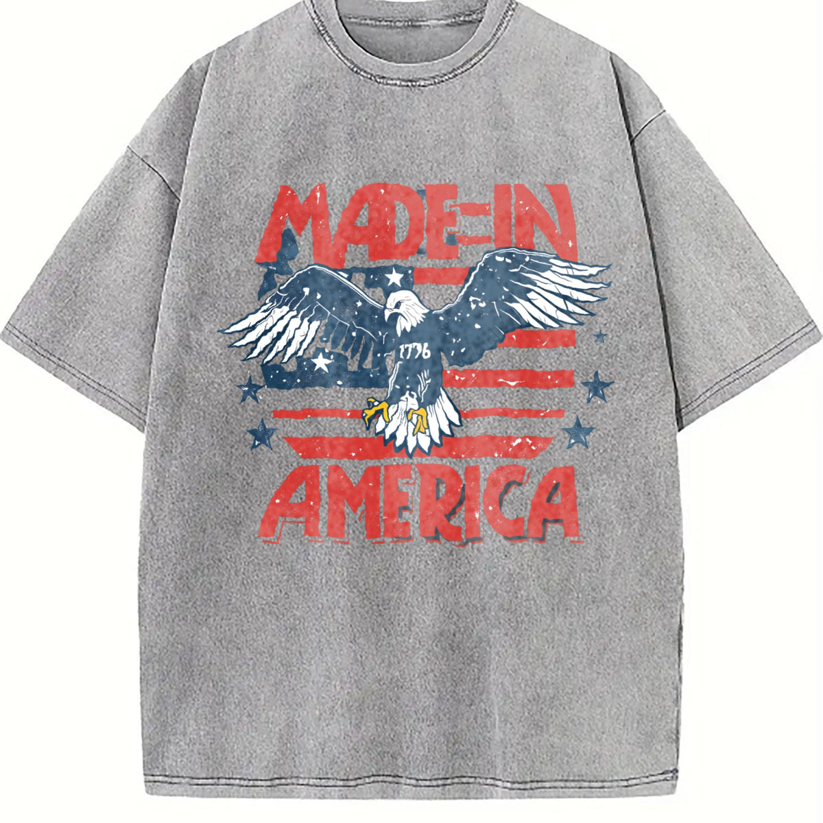 Eagle Made In America 4th Of July Vintage Washed T-Shirt product image 5
