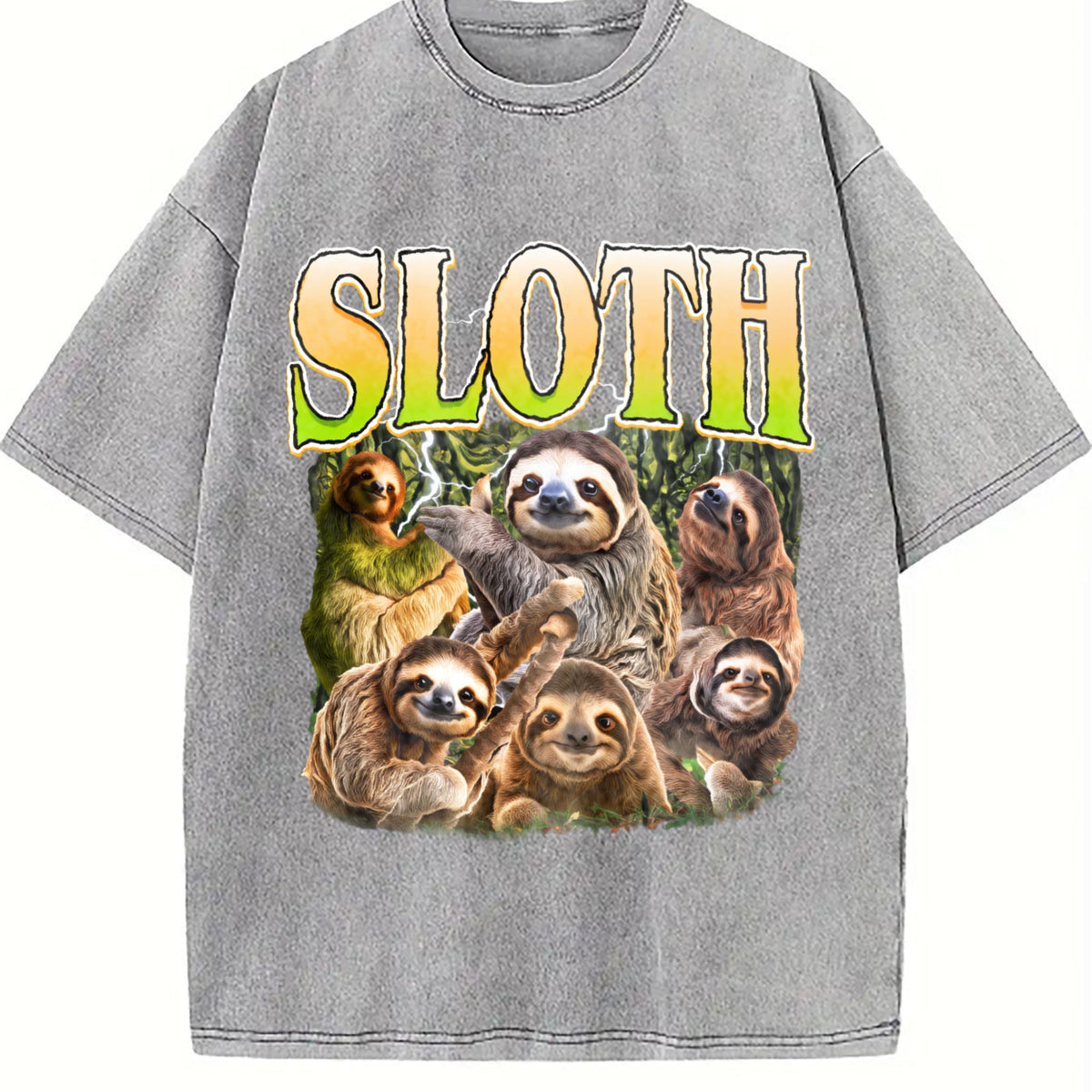 Sloth Vintage Washed T-Shirt product image 5