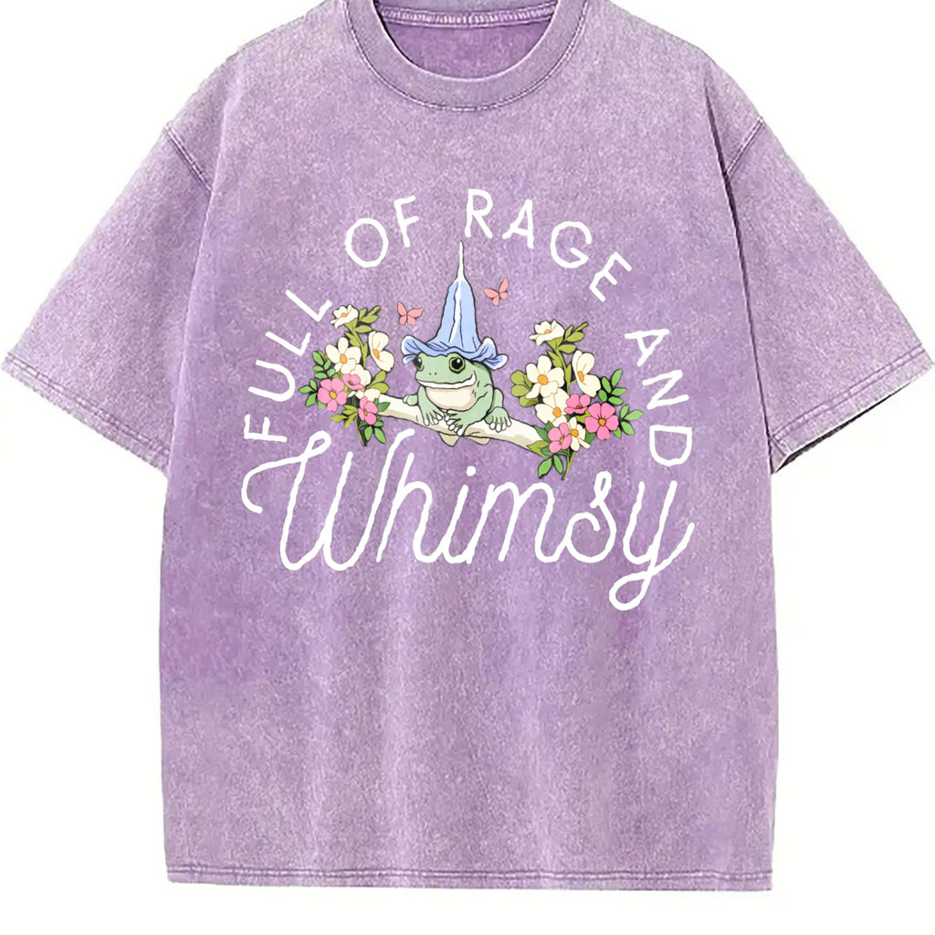 Full of Rage and Whimsy Frog Vintage Washed T-Shirt product image 6