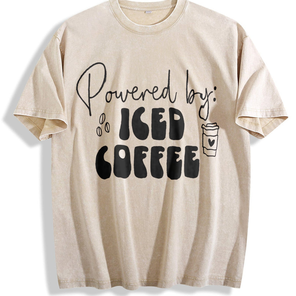 Powered By Iced Coffee Vintage Washed T-Shirt product image 1