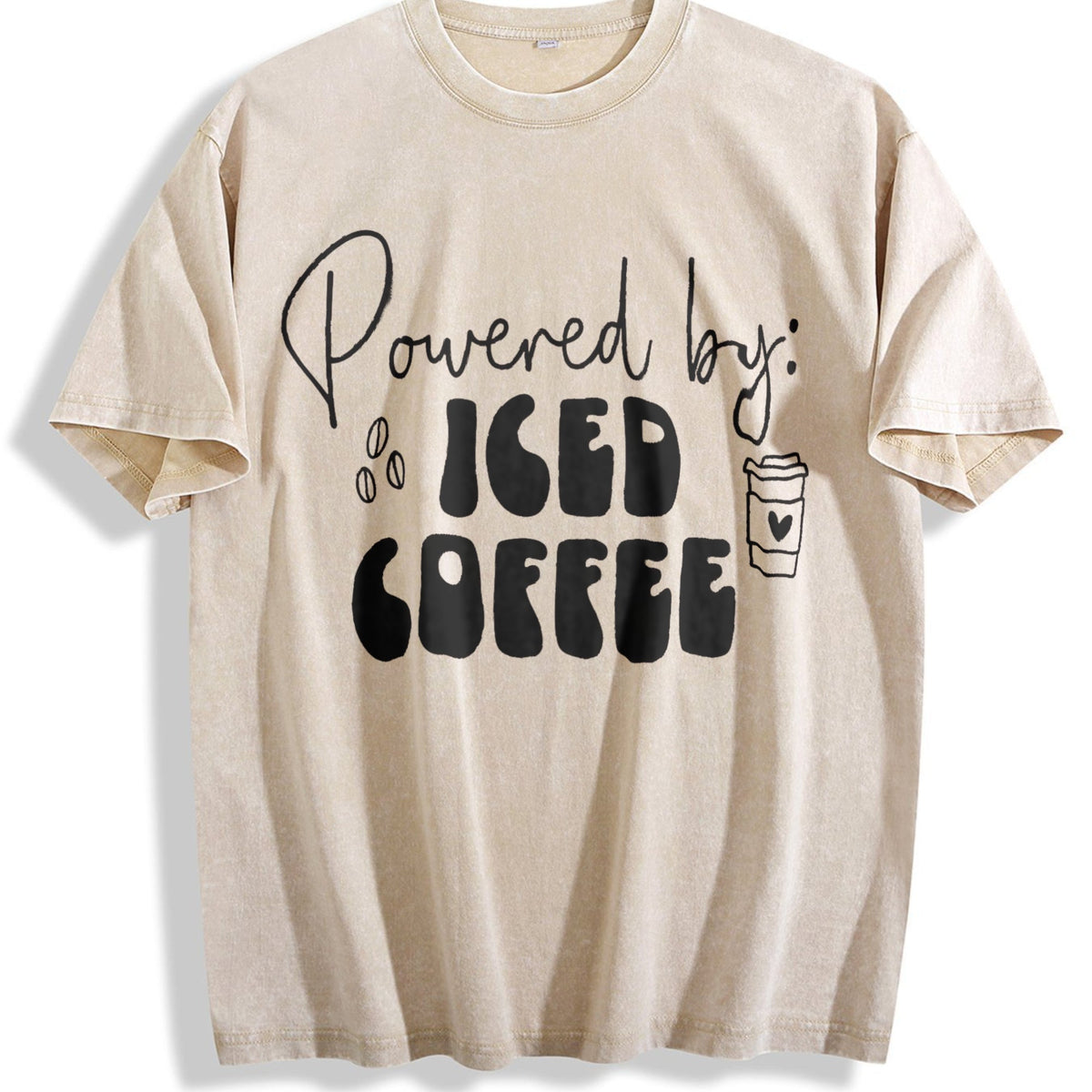 Powered By Iced Coffee Vintage Washed T-Shirt product image 1