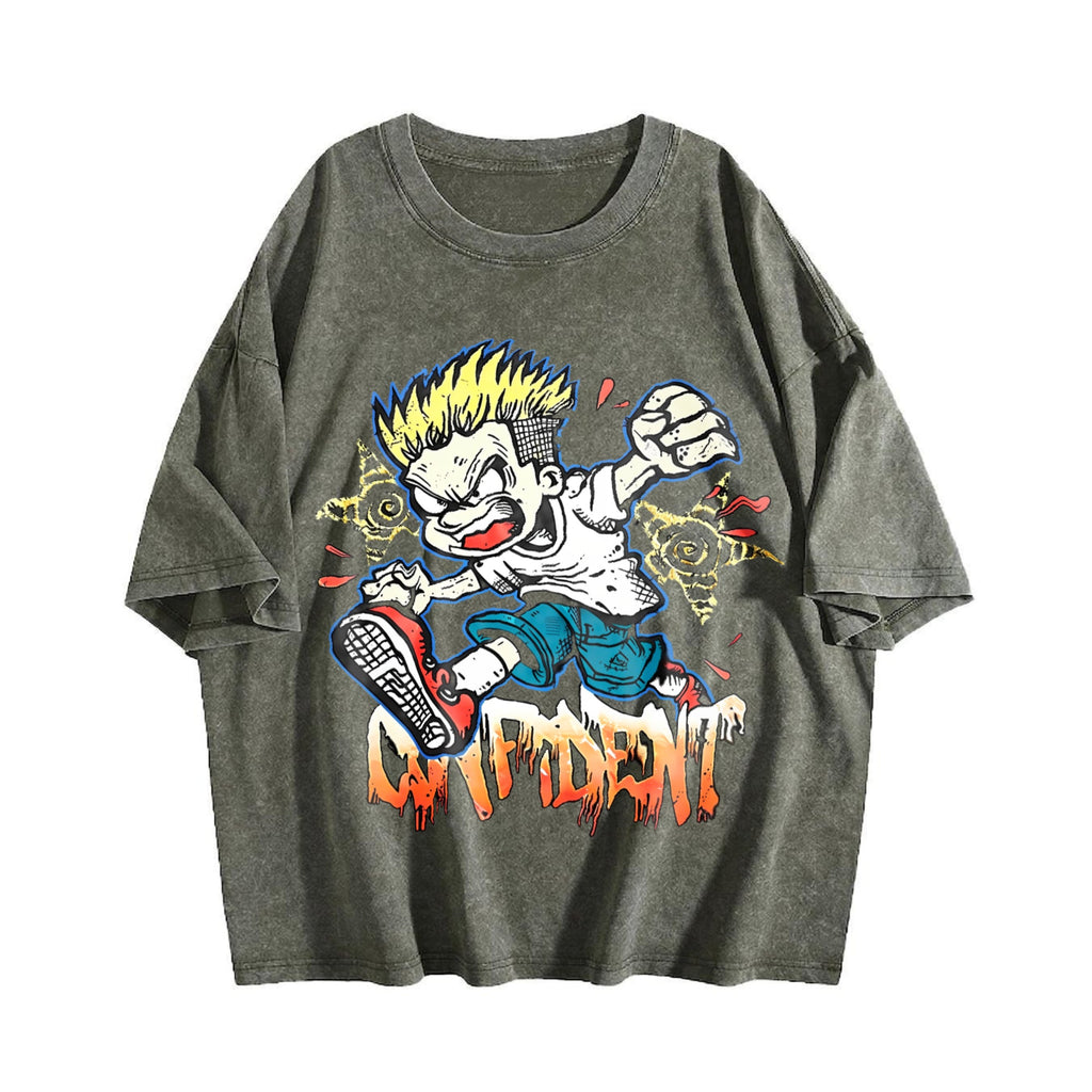 Cartoon Confident Vintage Washed T-Shirt product image 4