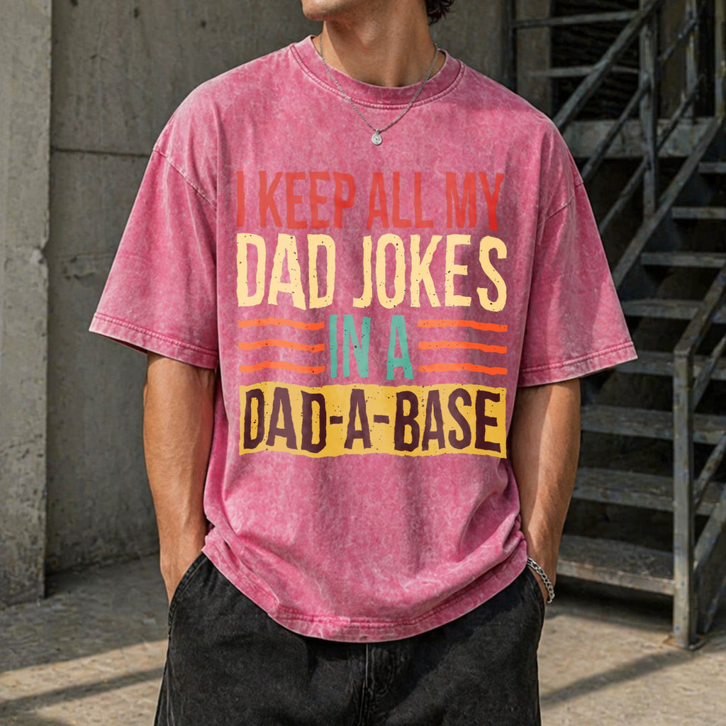 I Keep All My Dad Jokes In A Dad-a-base Vintage Washed product image 7