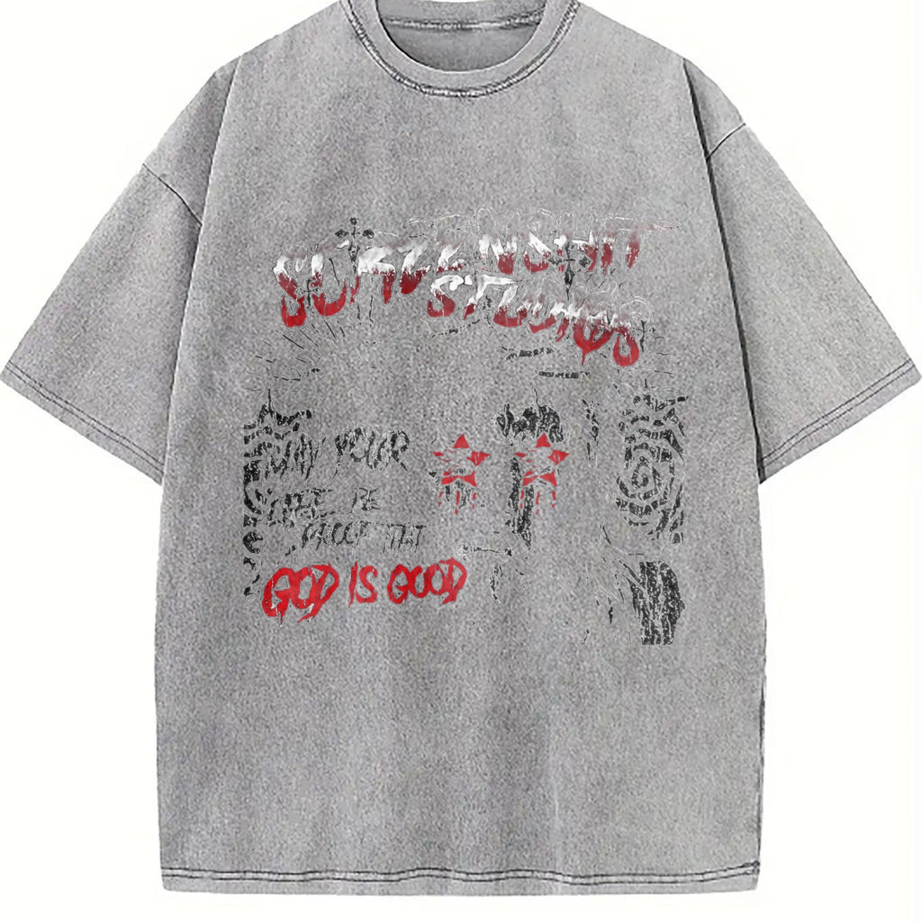 God Is Good Jesus Black Grunge Religious Vintage Washed product image 5
