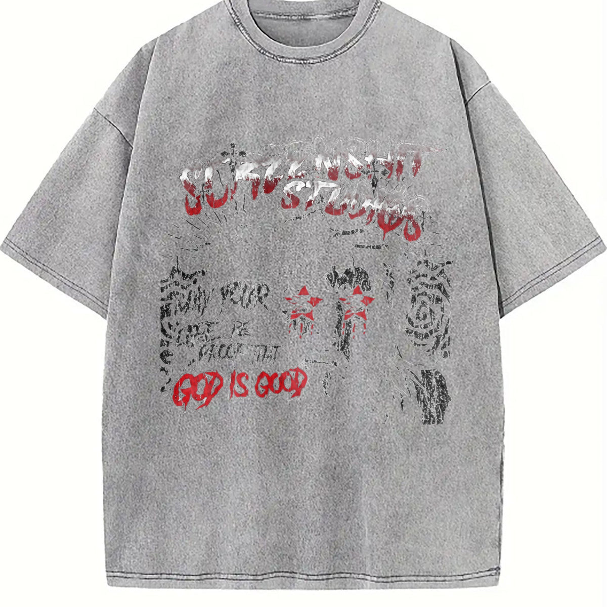 God Is Good Jesus Black Grunge Religious Vintage Washed product image 5