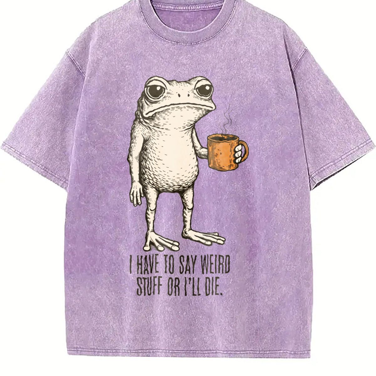 I Have To Say Weird Stuff Or I'll Die Frog Drinking Vintage product image 6