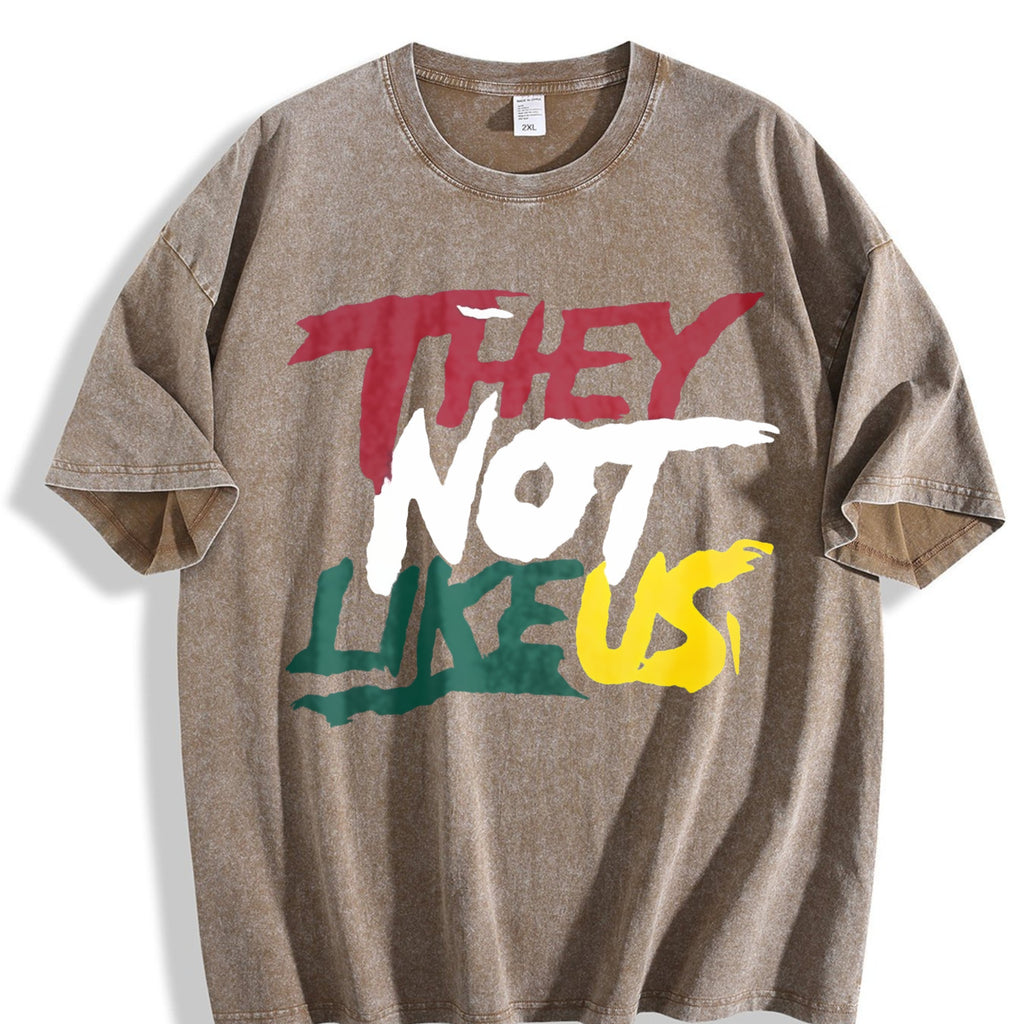 They Not Like US Graffiti Letter Vintage Washed T-Shirt product image 3