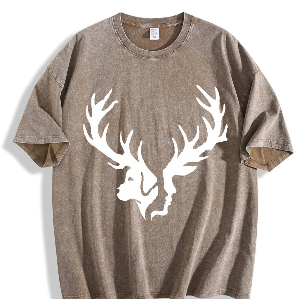 Effortless Chic Explorer Statement : Two Deer Heads Vintage product image 3