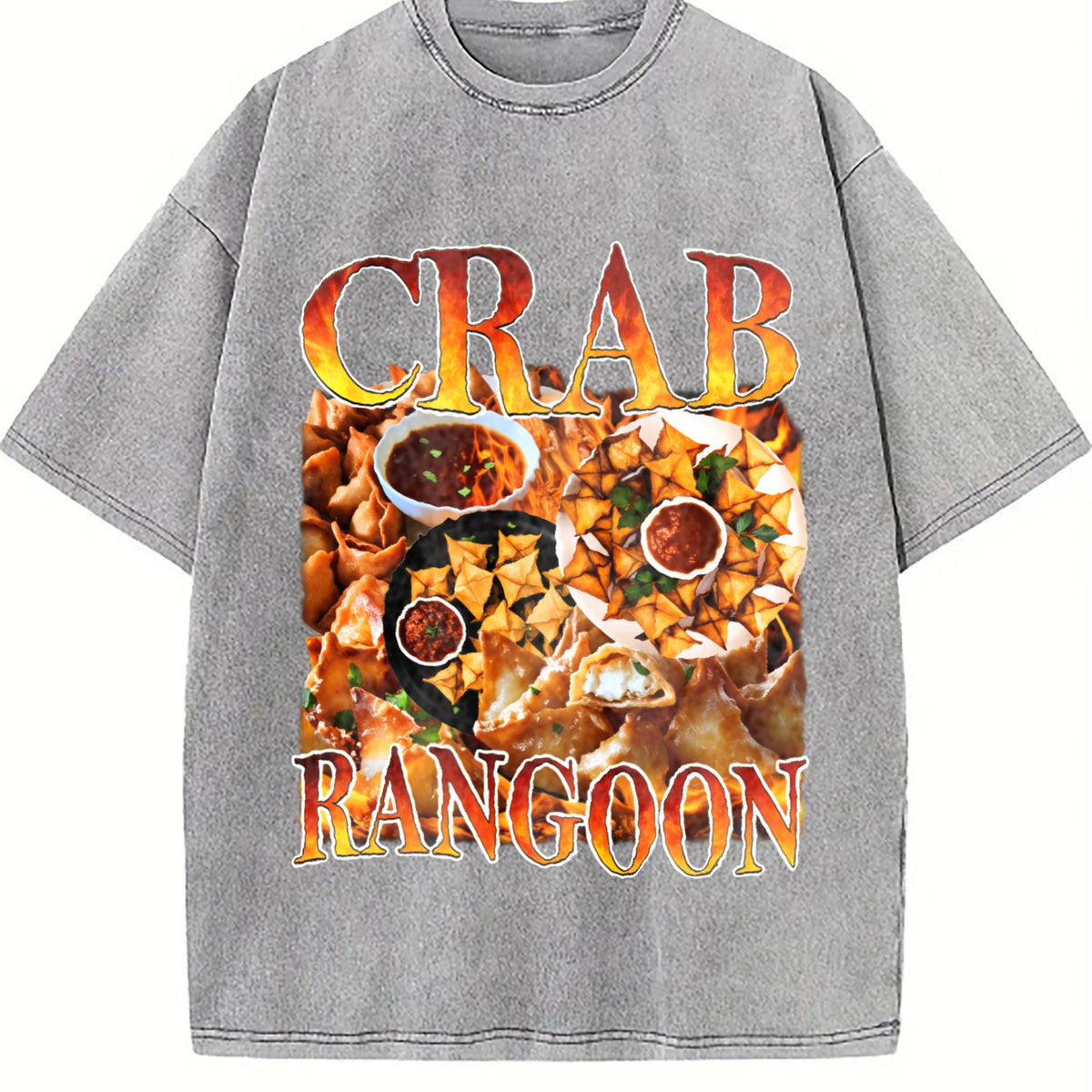Crab Rangoon Food Vintage Washed T-Shirt product image 5