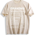 Funny Grandma Nutrition Facts Sarcastic Granny Novelty product image 1
