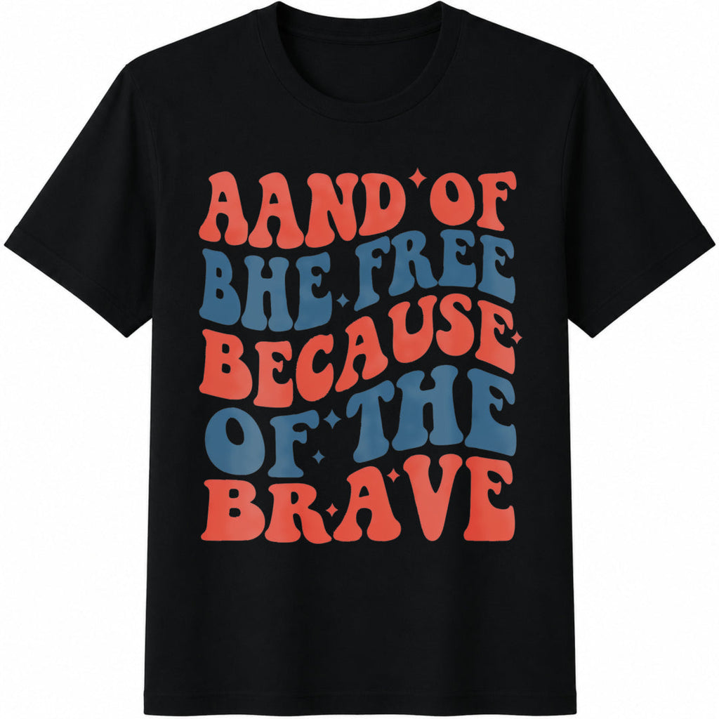 Land Of The Free Because Of Brave Cotton T-Shirt product image 1