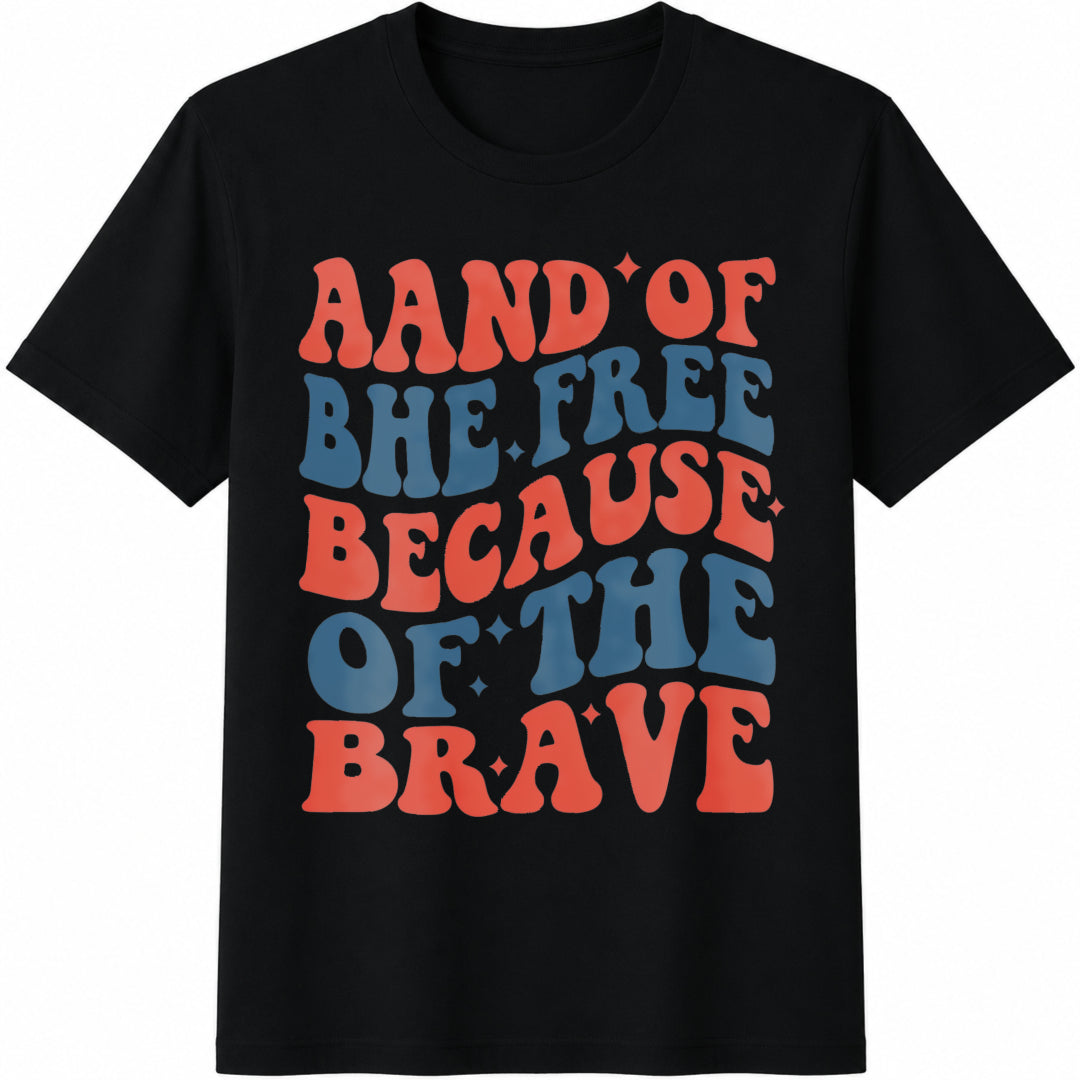 Land Of The Free Because Of Brave Cotton T-Shirt product image 1