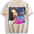 Grumpy Doll with Pink Drink Vintage Washed T-Shirt product image 1