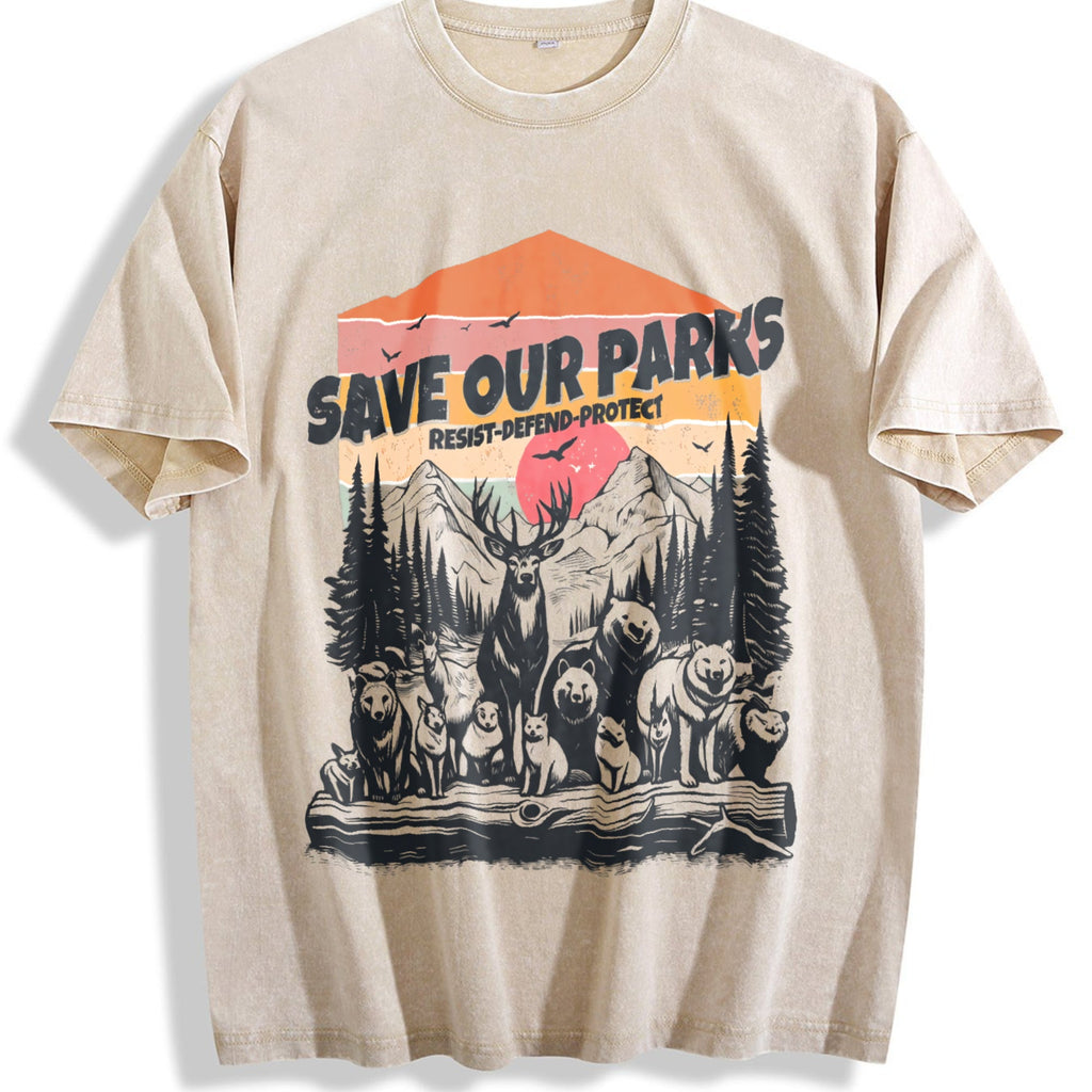 Save Our National Parks 90s Vintage Washed T-Shirt product image 1