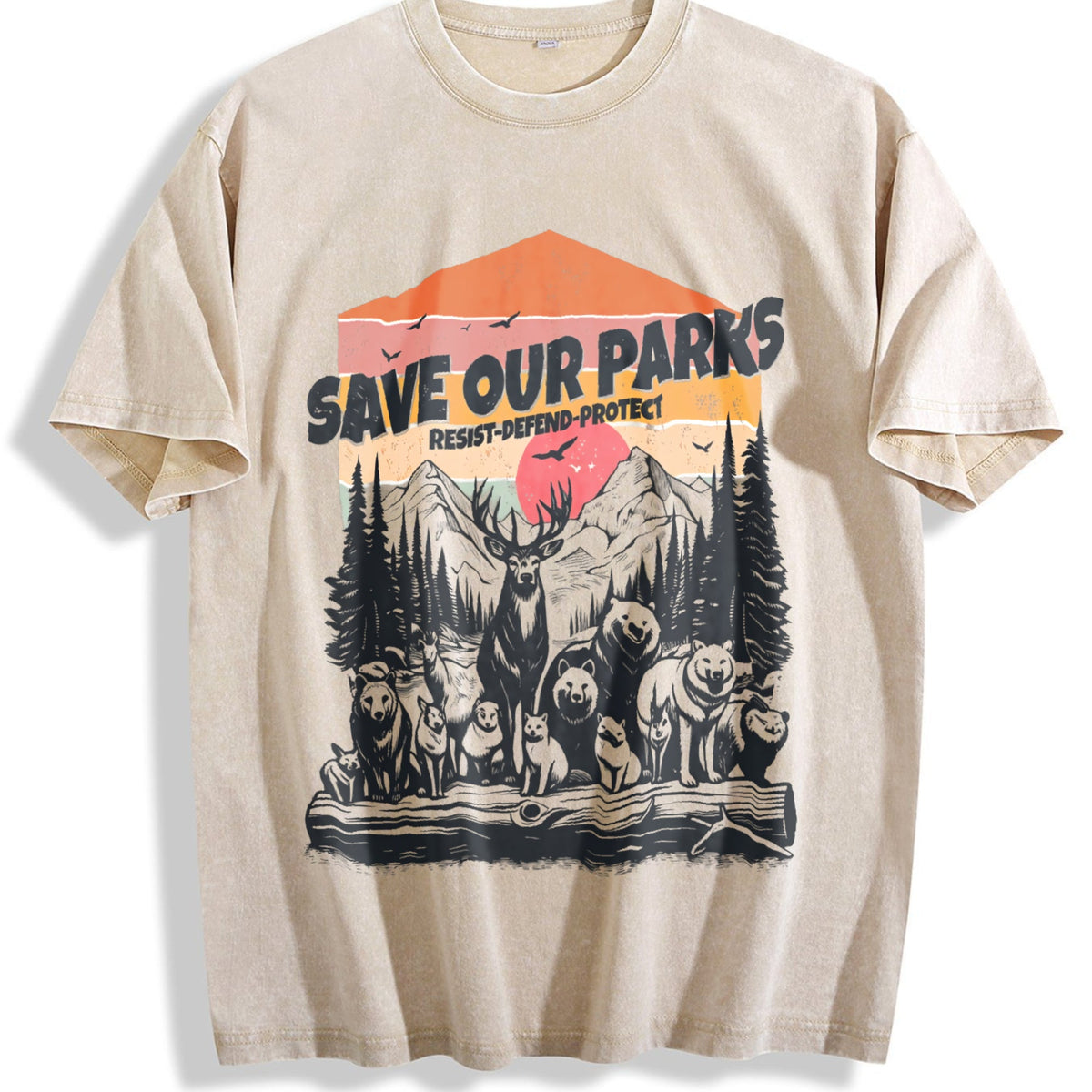 Save Our National Parks 90s Vintage Washed T-Shirt product image 1