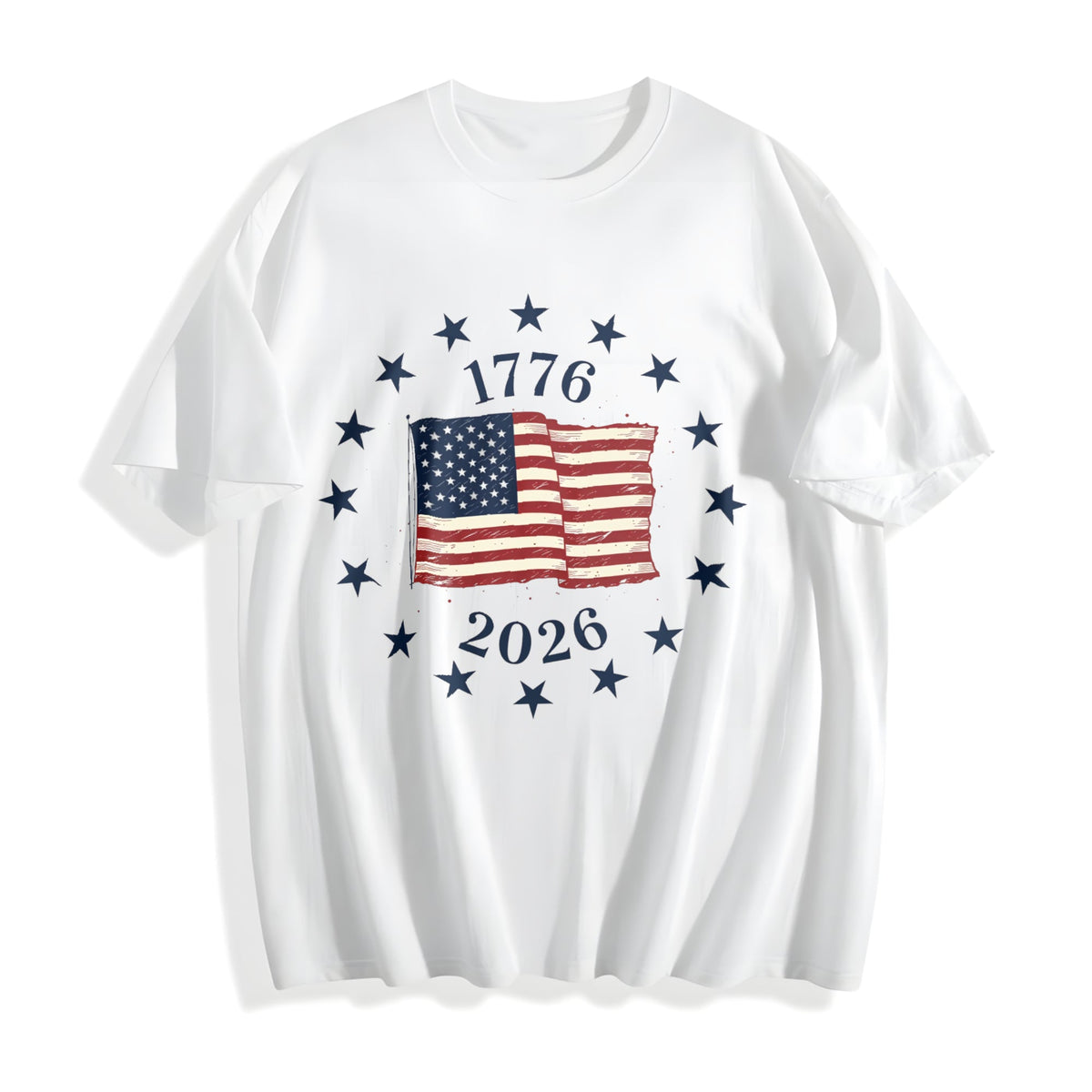 1776-2026 Anniversary Flag Cotton T-Shirt product image 2