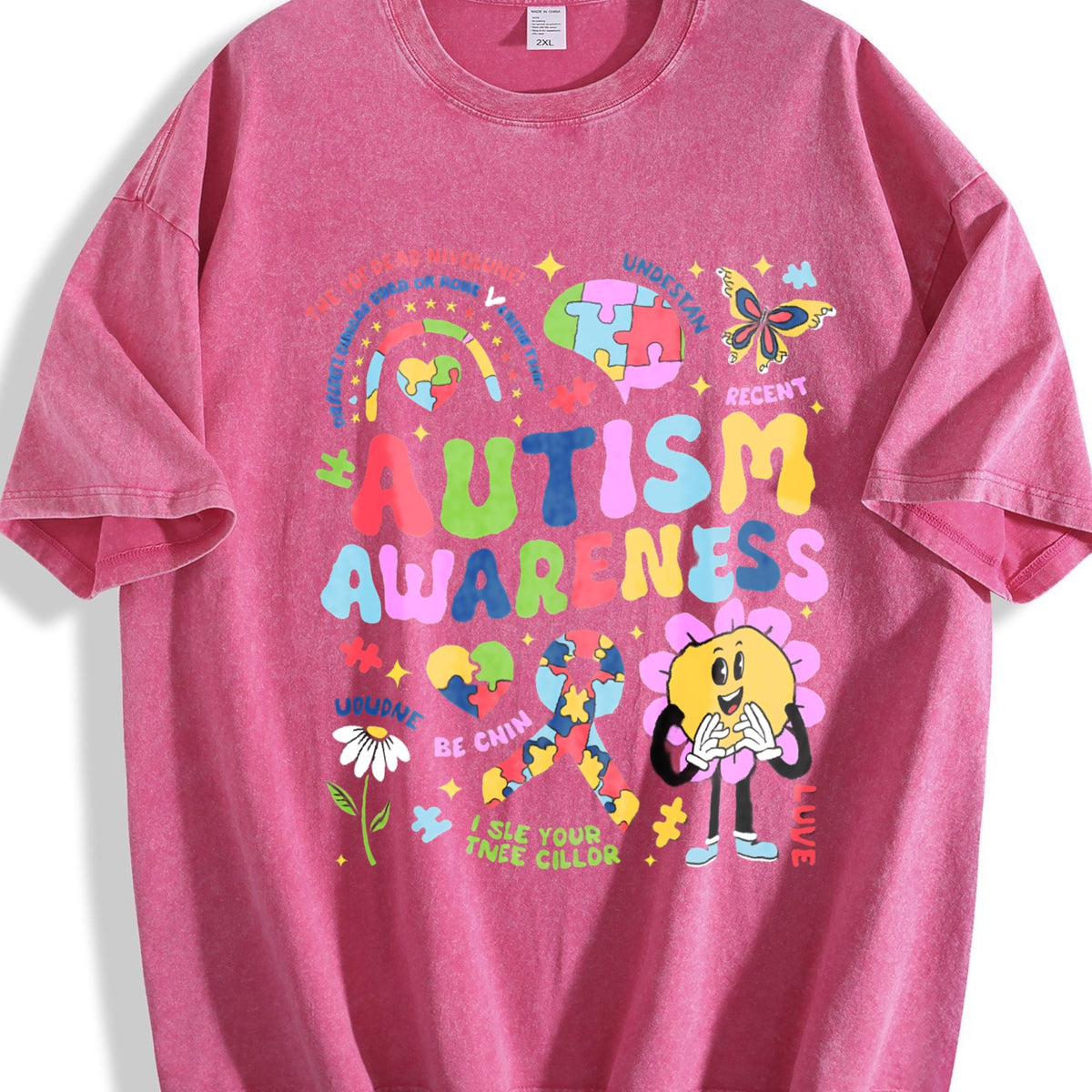 Autism Awareness Vintage Washed T-Shirt product image 7